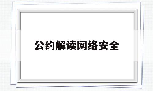 公约解读网络安全(网络安全公约内容)