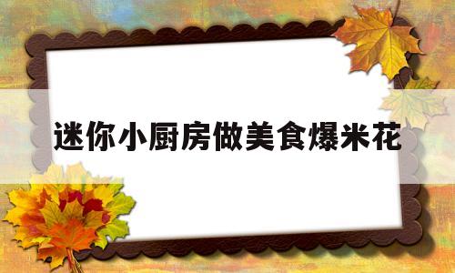 迷你小厨房做美食爆米花(迷你爆米花机多少钱一台)