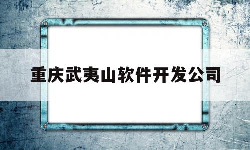 重庆武夷山软件开发公司(重庆武夷山在哪里)