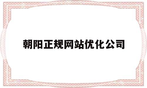 朝阳正规网站优化公司(朝阳正规网站优化公司电话)