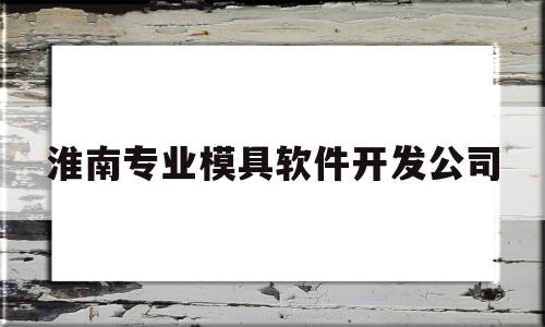 淮南专业模具软件开发公司(淮南专业模具软件开发公司排名)